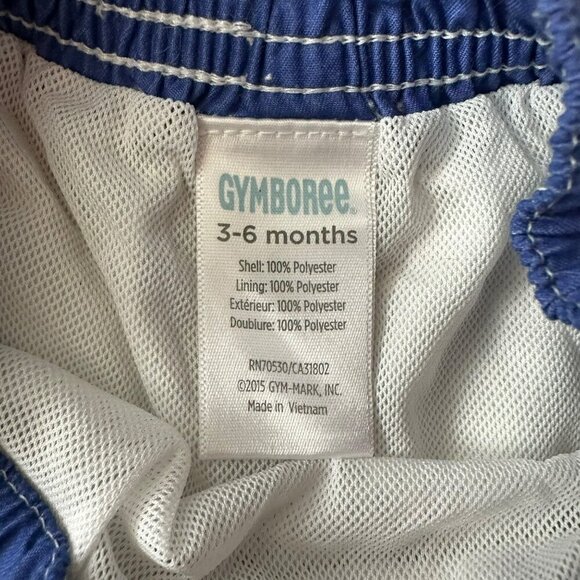 Gymboree Baby Boys Shark Print Swim Trunks 3-6M Elastic Waist with Drawstring - Picture 5 of 6